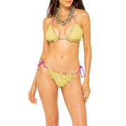 BIKINI TRIANGOLO+SLIP LACCETTI 4GIVENESS FGBW2358 121ORO 4GIVENESS 