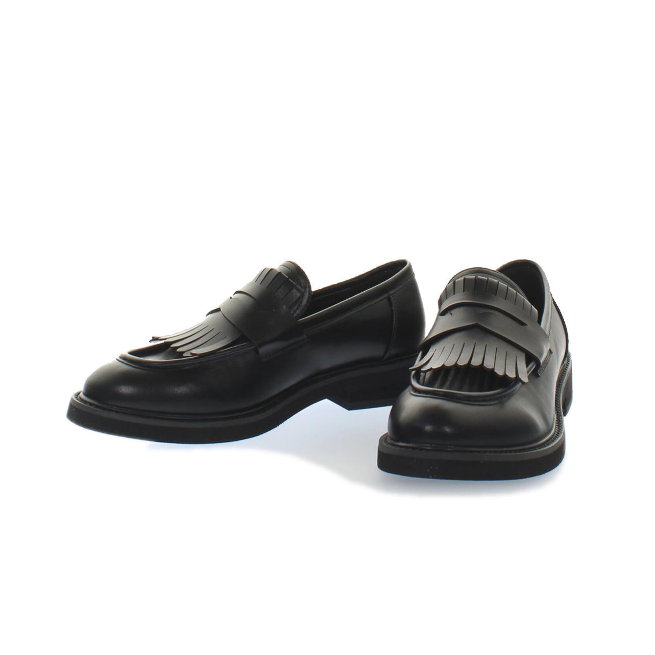 Mocassini Soft Con Frangia Donna Nero 8301/ NERO KHARISMA 