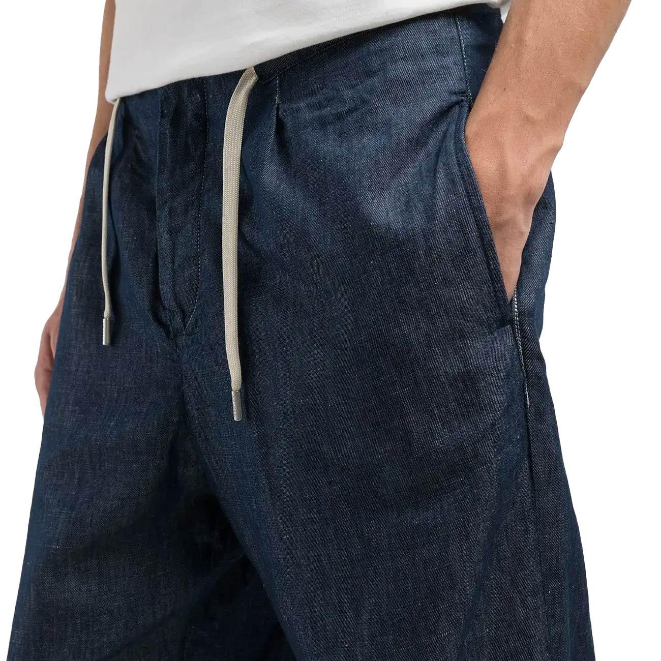 REPLAY Pantalone Tapered Fit Denim Uomo Blu Scuro M9014.032.870830 007 DARK BLUE 