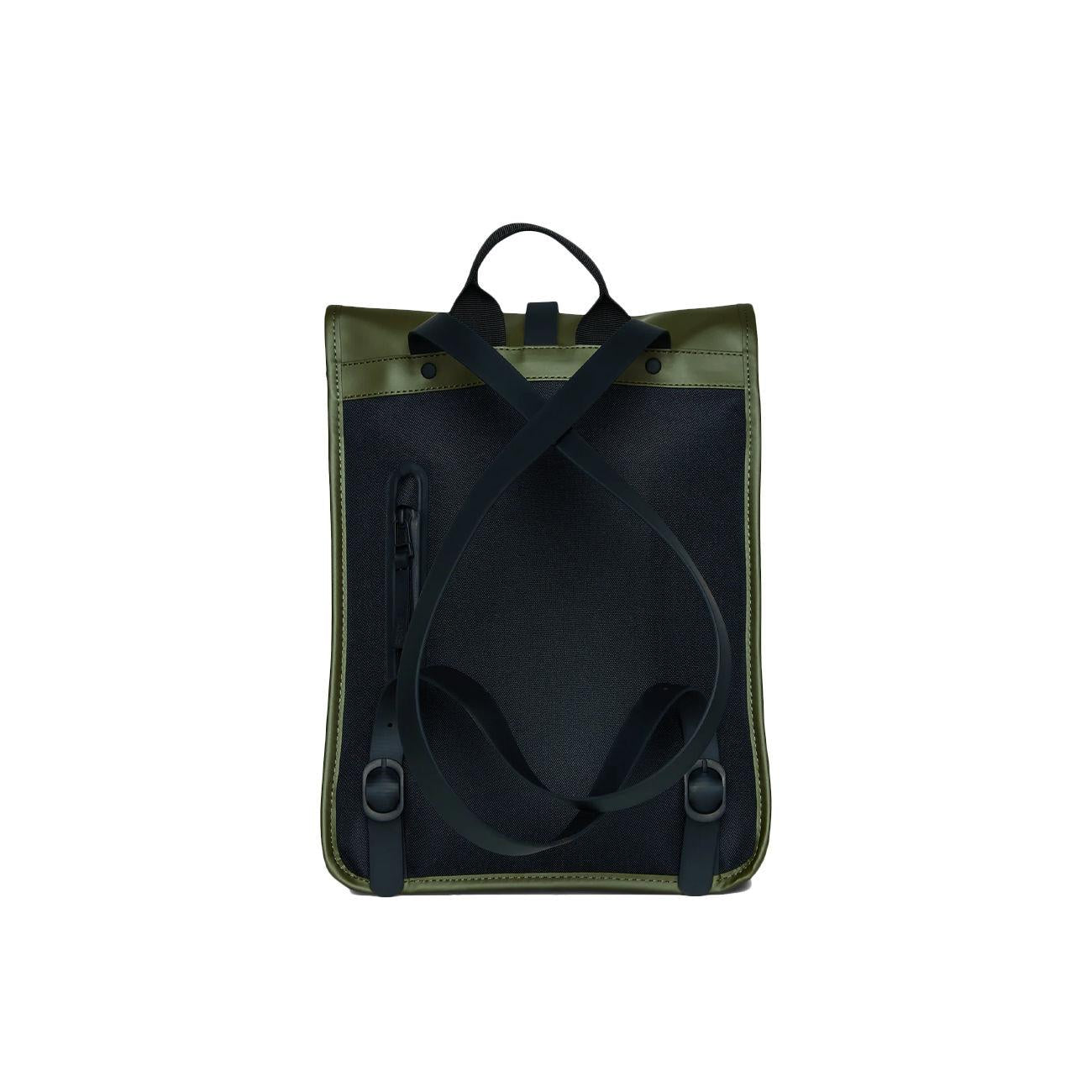 ZAINO UNISEX ROLLTOP MINI GOMMA RAINS RA13610 EVERGREEN RAINS 