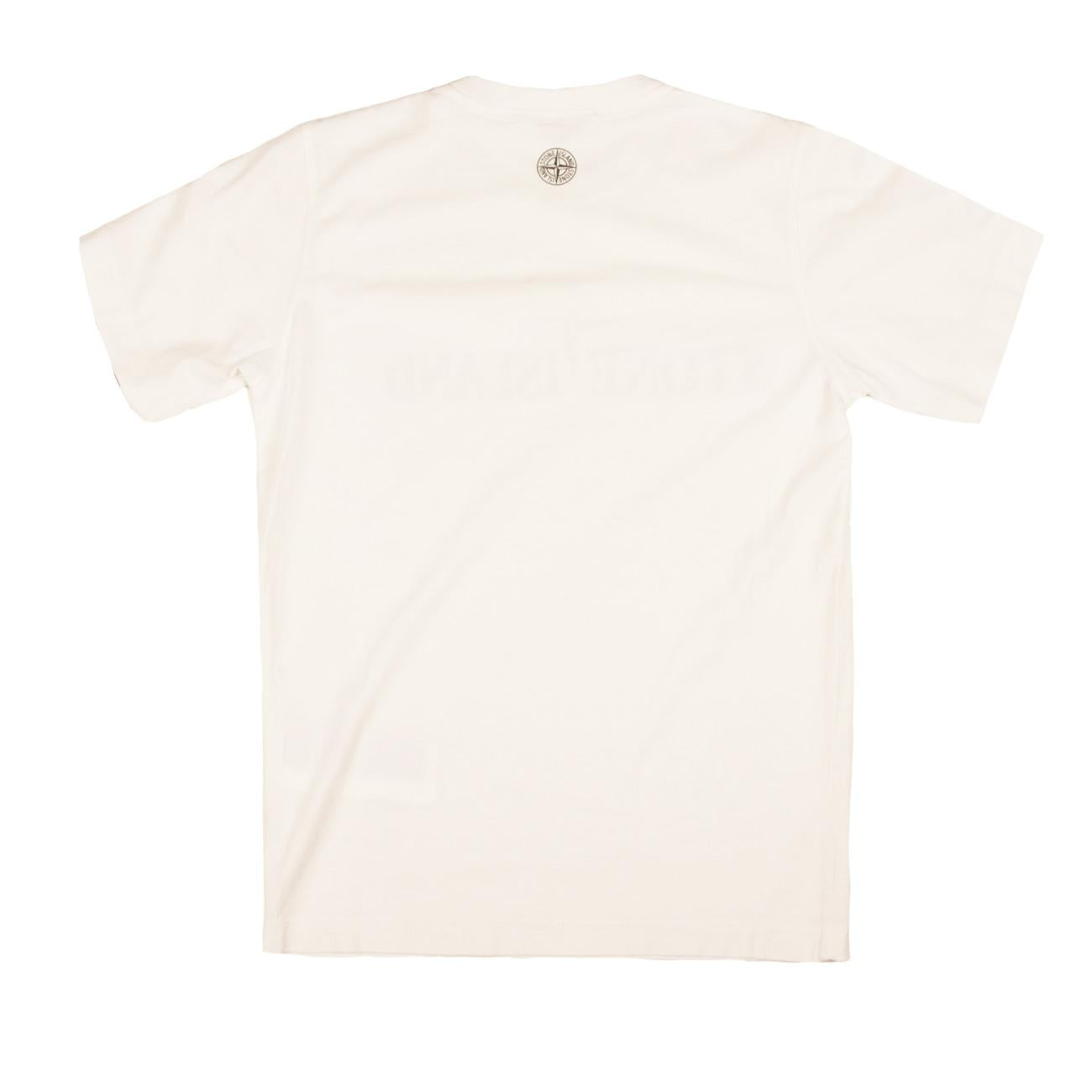 T-Shirt Logo Kids Bianco 781621073 V0001, WHITE STONE ISLAND 