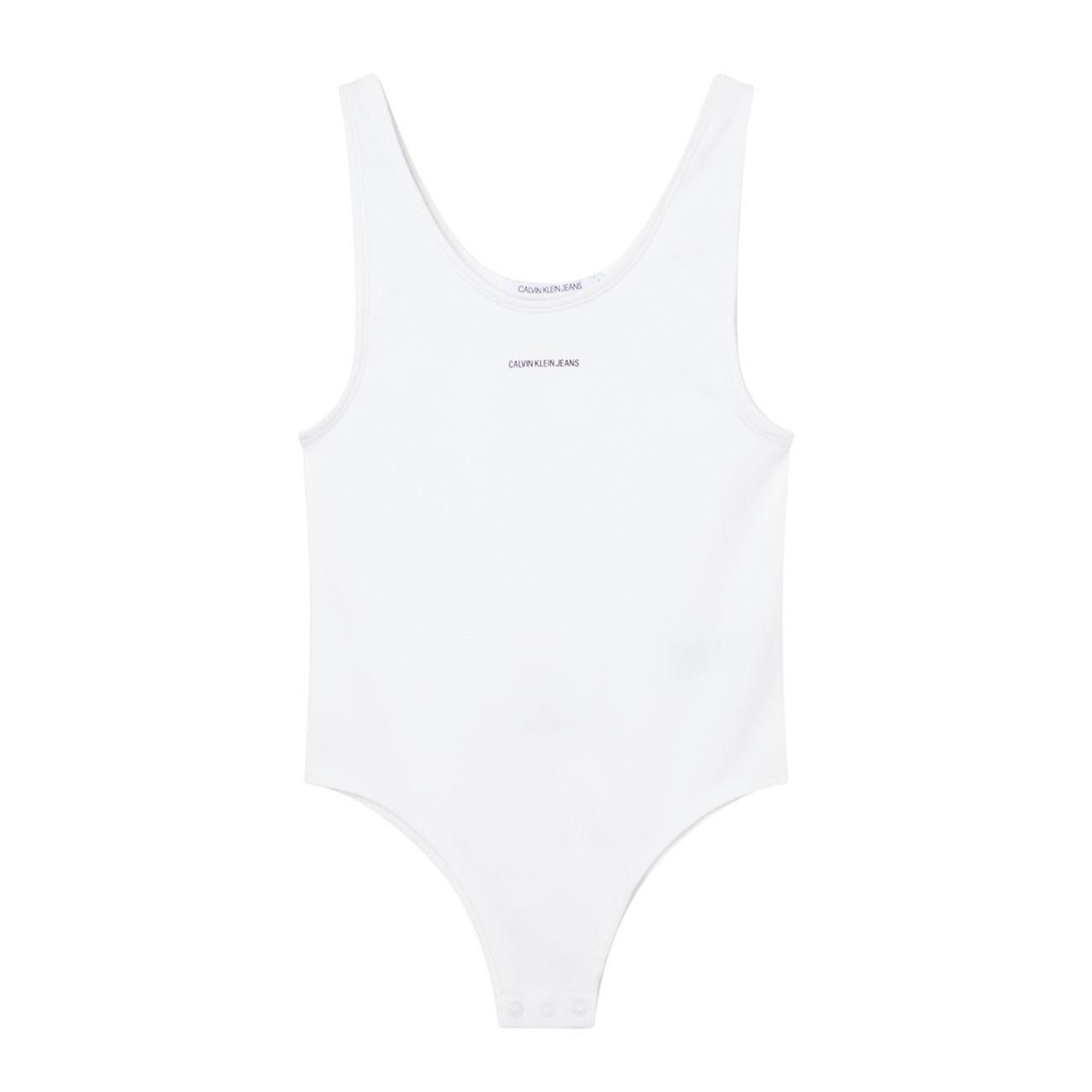 Body In Cotone Biologico Donna Bright White CKJ/J20J215696 YAFBRIGHTWHITE CALVIN KLEIN JEANS 