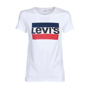 T-Shirt The Perfect Graphic Tee Logo Sportswear Donna Bianco Blu Rosso LEVI/17369/0297 BCO/BLU/ROSSO LEVIS 