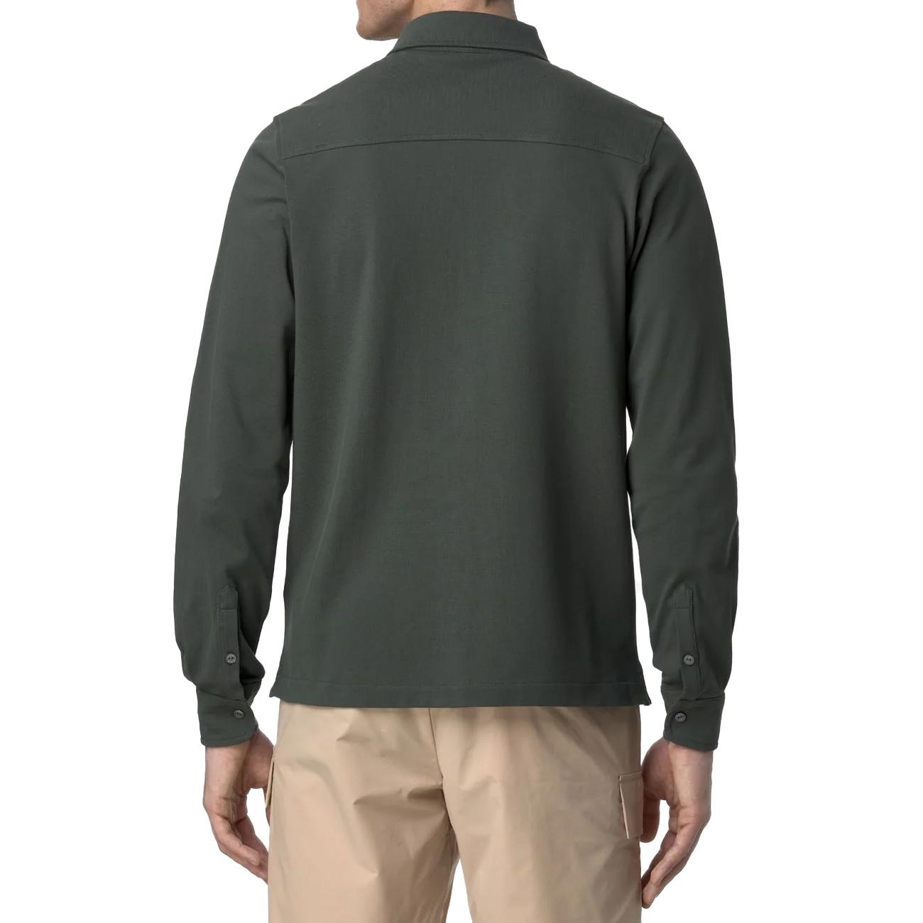 Camicia Timothee Pique K21425W WMR GREEN BLACKISH K-WAY 