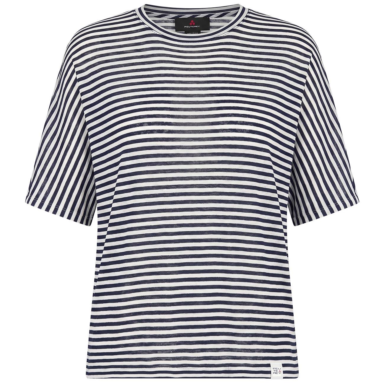 T-Shirt Costantine Lin Rig 01 A Righe PED5343 99012278 RI015 BLU/BIANCO PEUTEREY 