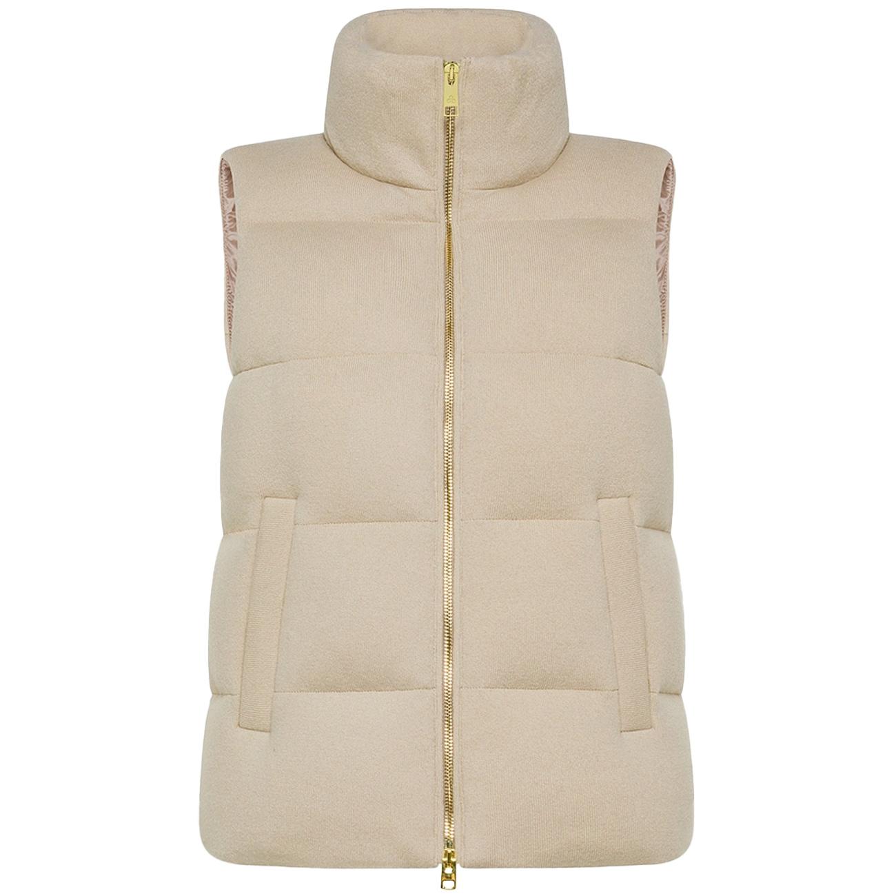 Gilet kentigem imbottito in lana pettinata PED5431 01152005 802 BEIGE PEUTEREY 