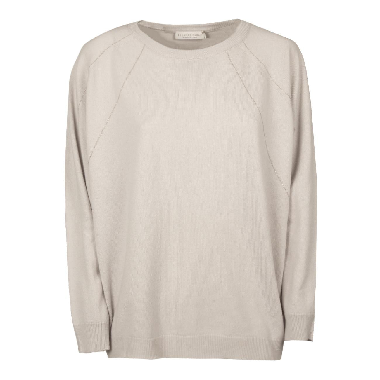 Pullover In Lana E Cashmere Donna Grigio Chiaro 46463 5368 LIGHT GREY LE TRICOT PERUGIA 