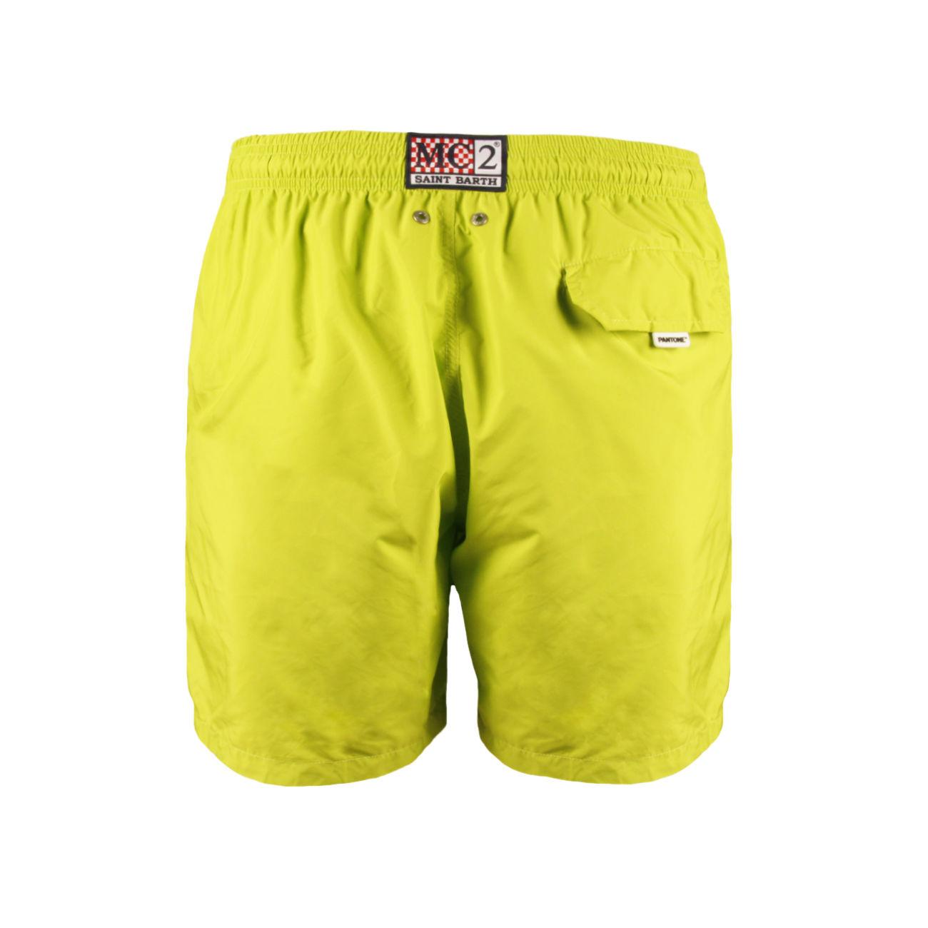 SWIM BOXER U. LIGHTING PANTONE ULTRALIGHT SWIM SHORT SAINT BARTH LIGHTING PANTONE 00440D 71 ACID GREEN MC2 SAINT BARTH 