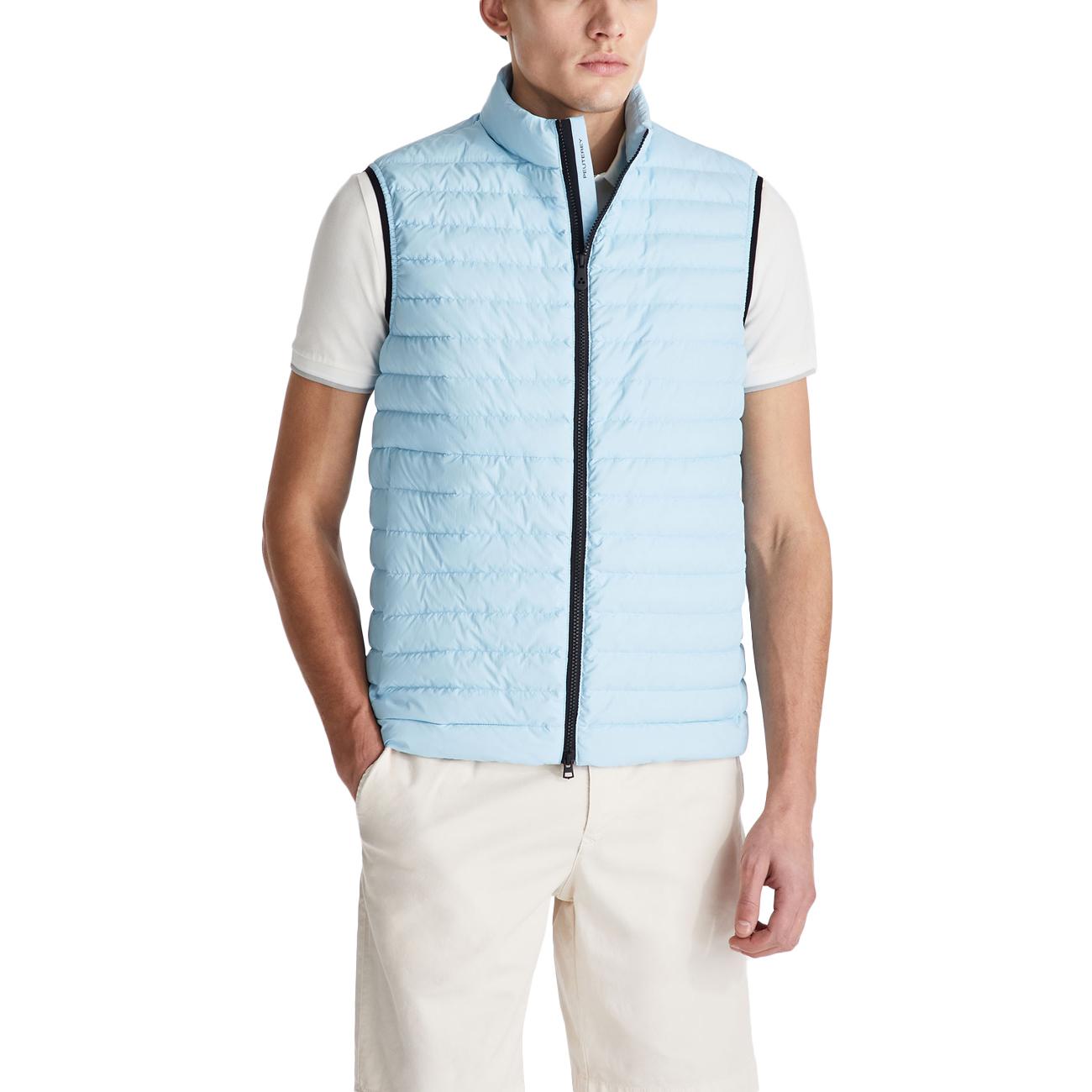 Gilet Moise 02 Superleggero E Semilucido PEU5419 01181971 222 CELESTE PEUTEREY 