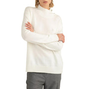 Maglia dolcevita con bottoni araldici FM25W06MD A0002 WHITE FRED MELLO 