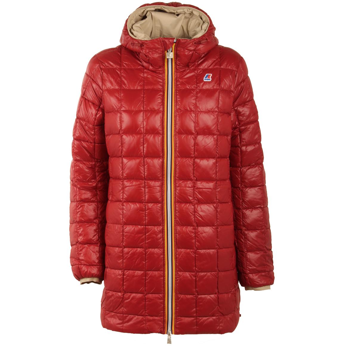 Giacca Sophie Thermo Plus 2 Double Donna Beige Grey Red K111EYW AFJ BEIGE GREY/RED DK K-WAY 