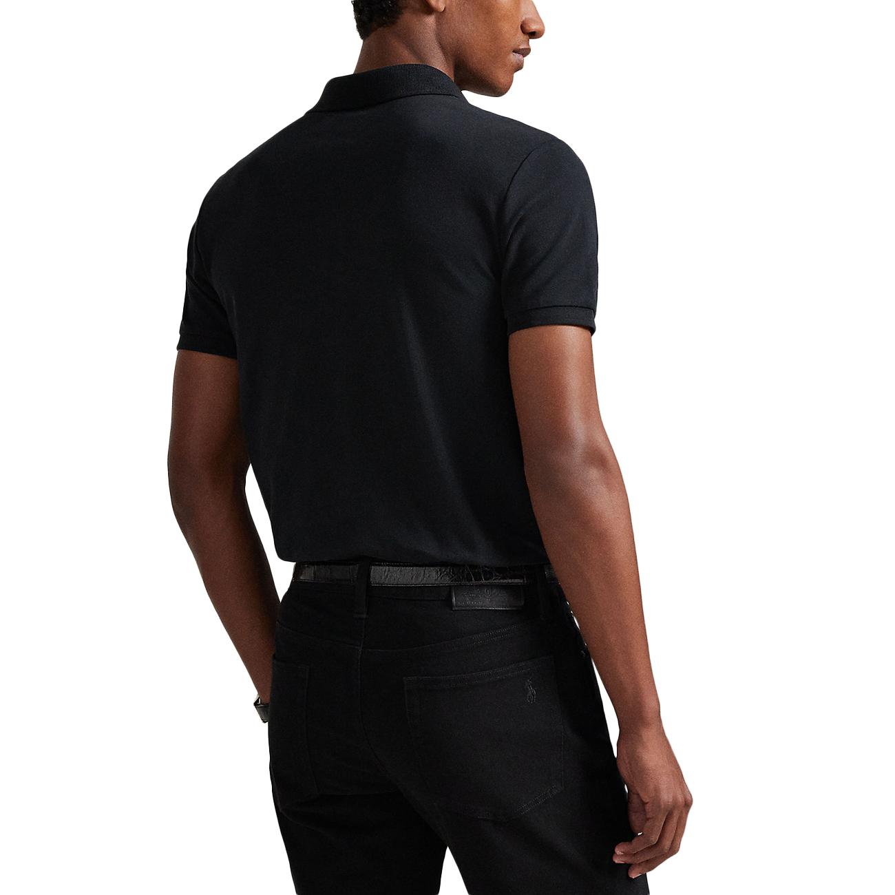 Polo In Rete Elasticizzata Slim Fit 710941439 040 POLO BLACK/C1730SMOKE POLO RALPH LAUREN 