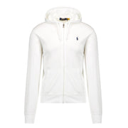 FELPA U. M/L CAPP.+ZIP LEGGERA LAVATA TERRY RL 710706348 002 WHITE POLO RALPH LAUREN 