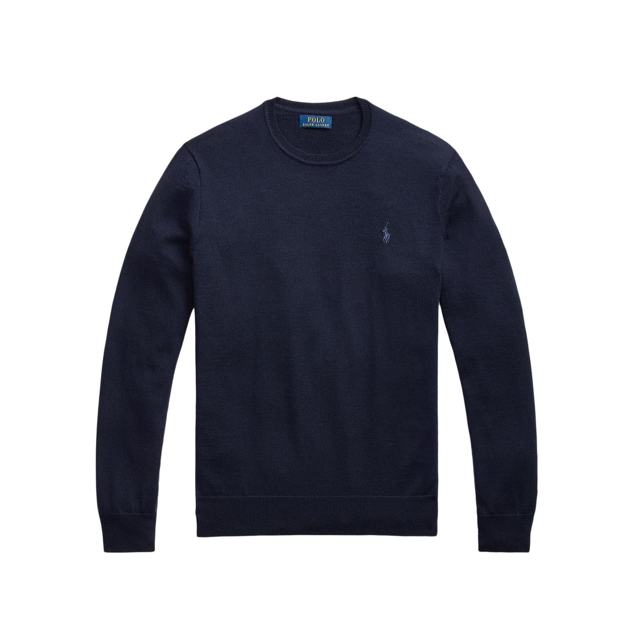 Pullover Girocollo In Lambswool Uomo Hunter Navy 710946143 001 HUNTER NAVY POLO RALPH LAUREN 