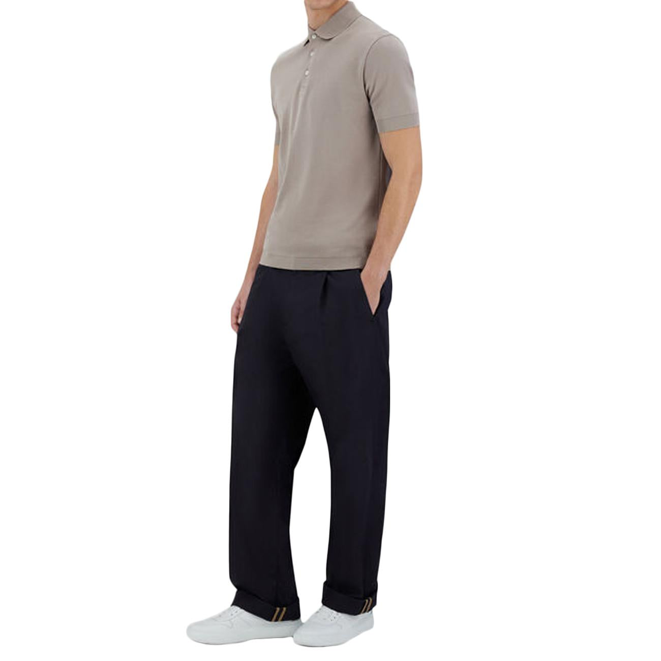 Polo In Jersey Effetto Maglia JPL00125U-52059 2600 TORTORA HERNO 