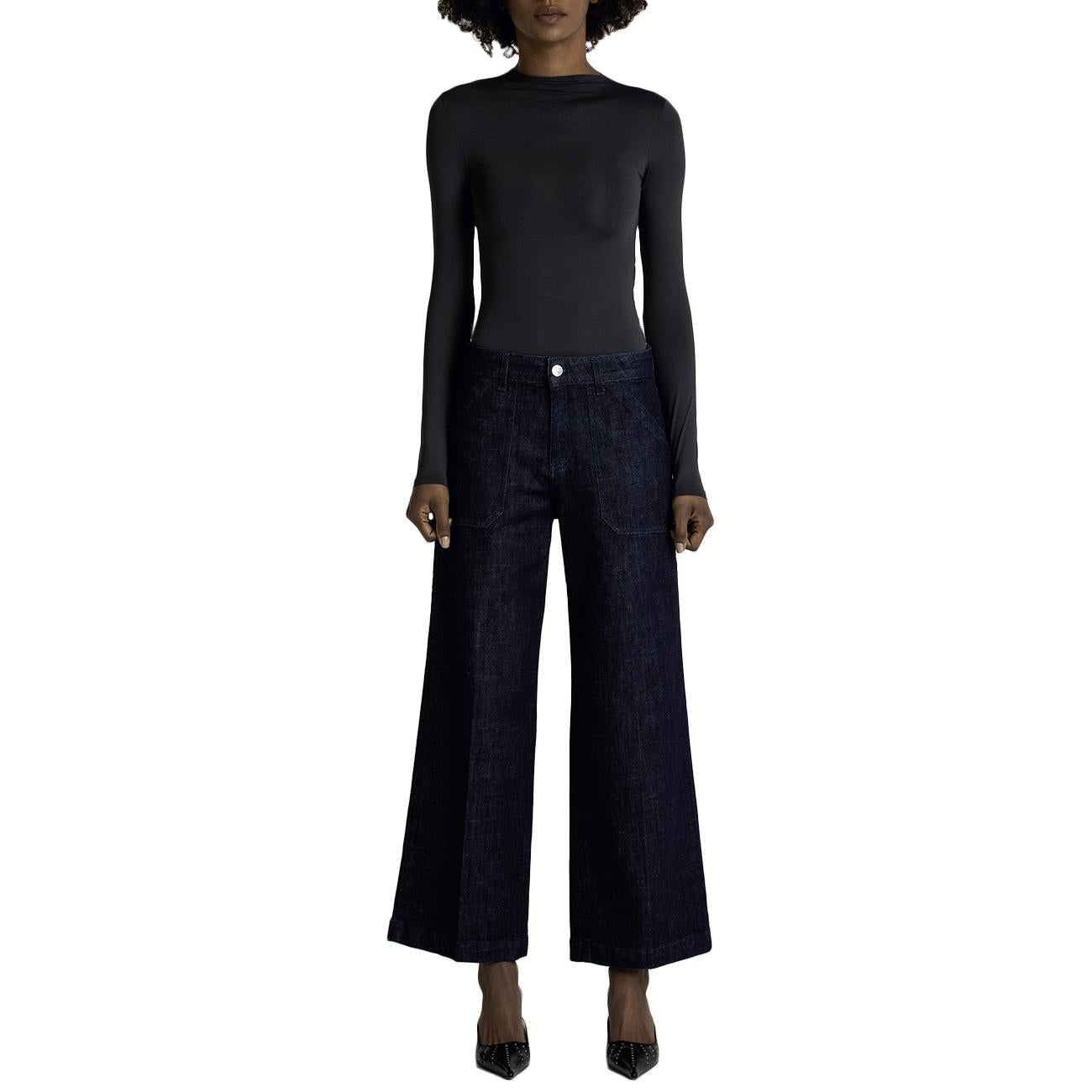 Pantalone Work DENISE L310 DENIM SCURO NOIR E BLEU 