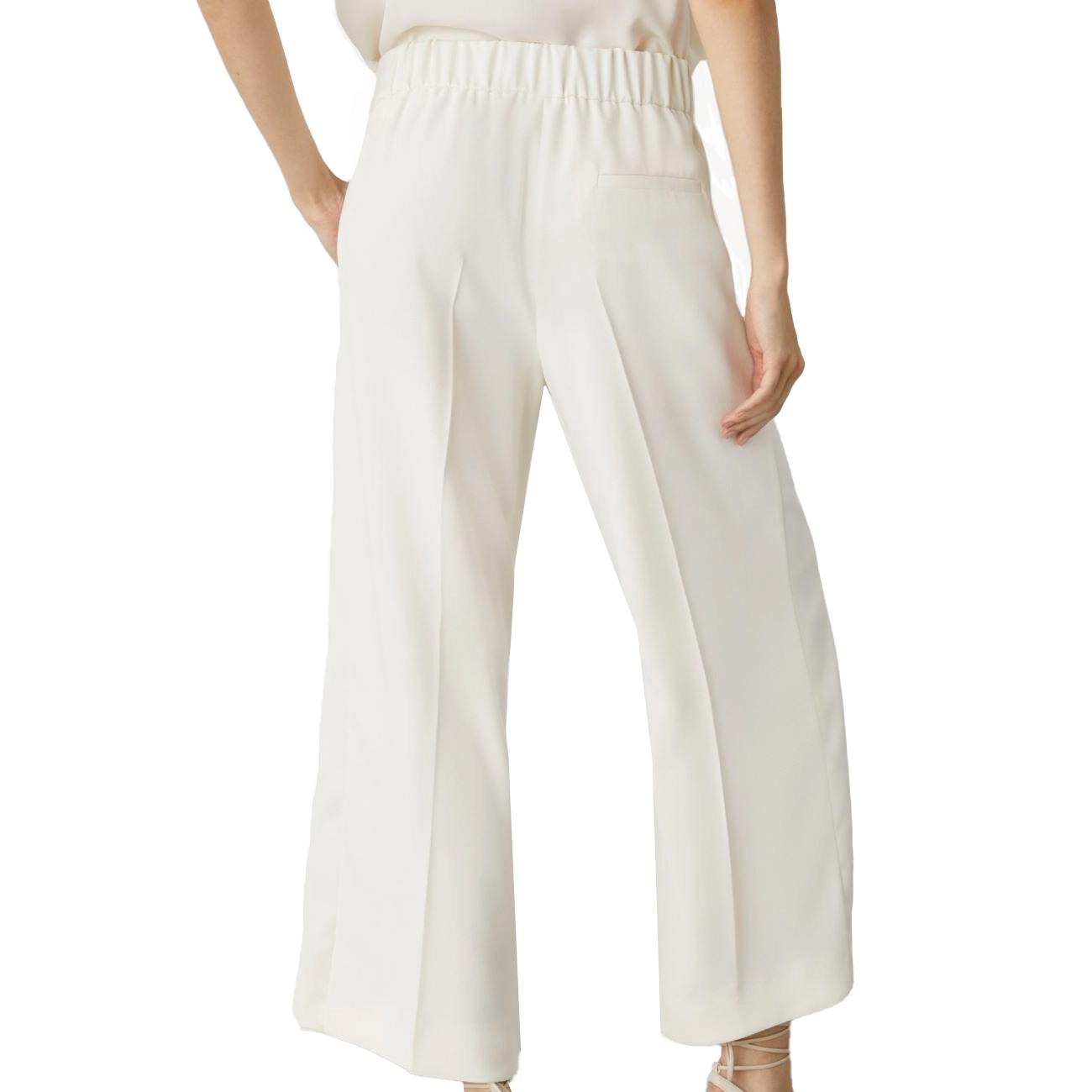 Pantalone Grace Donna Bianco Lana GRACE 2413131033200 001 BIANCO LANA MARELLA 
