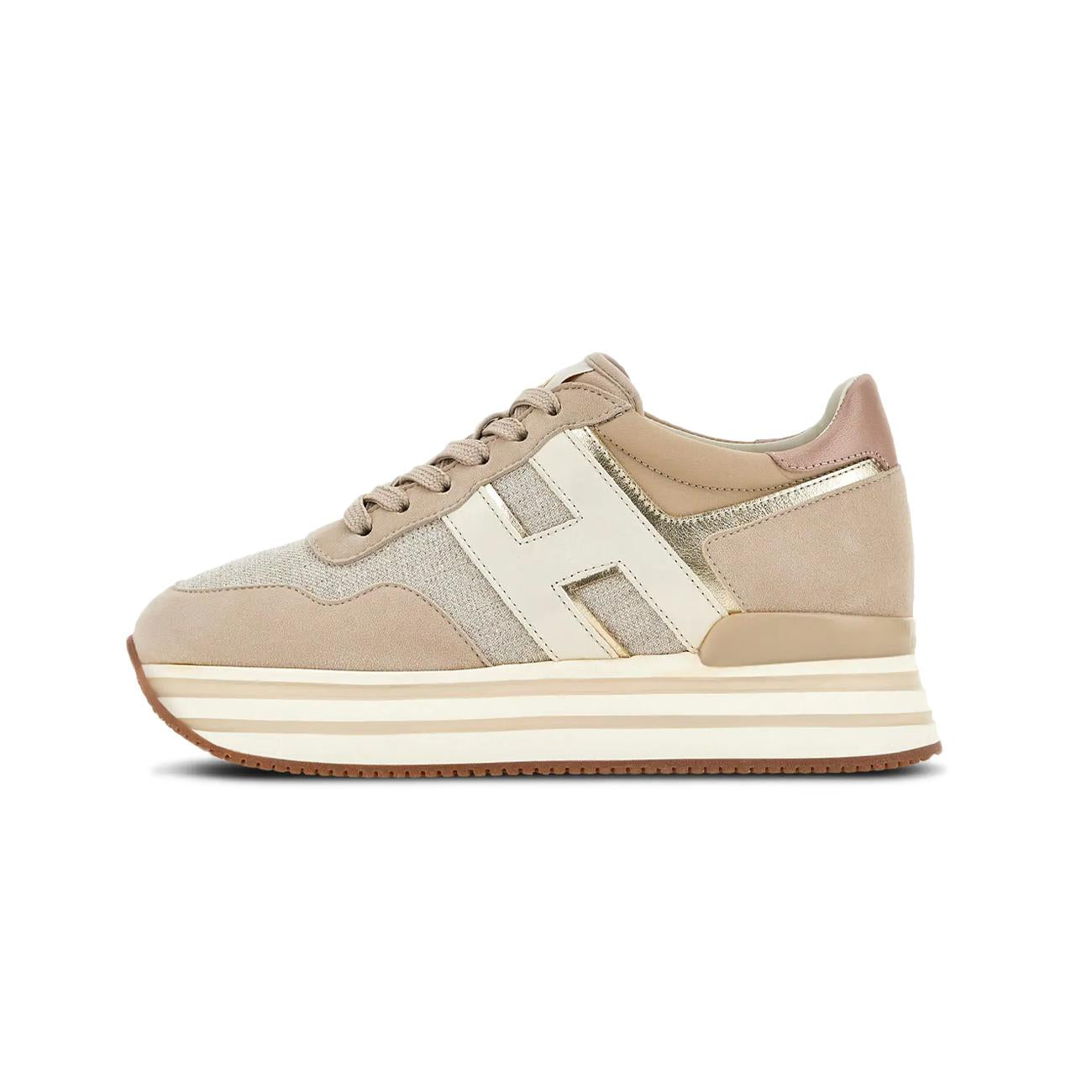 Sneakers H483 Midi Platform Donna Beige Naturale HXW4830CB80T1N0US3 BEIGE NATURALE HOGAN 