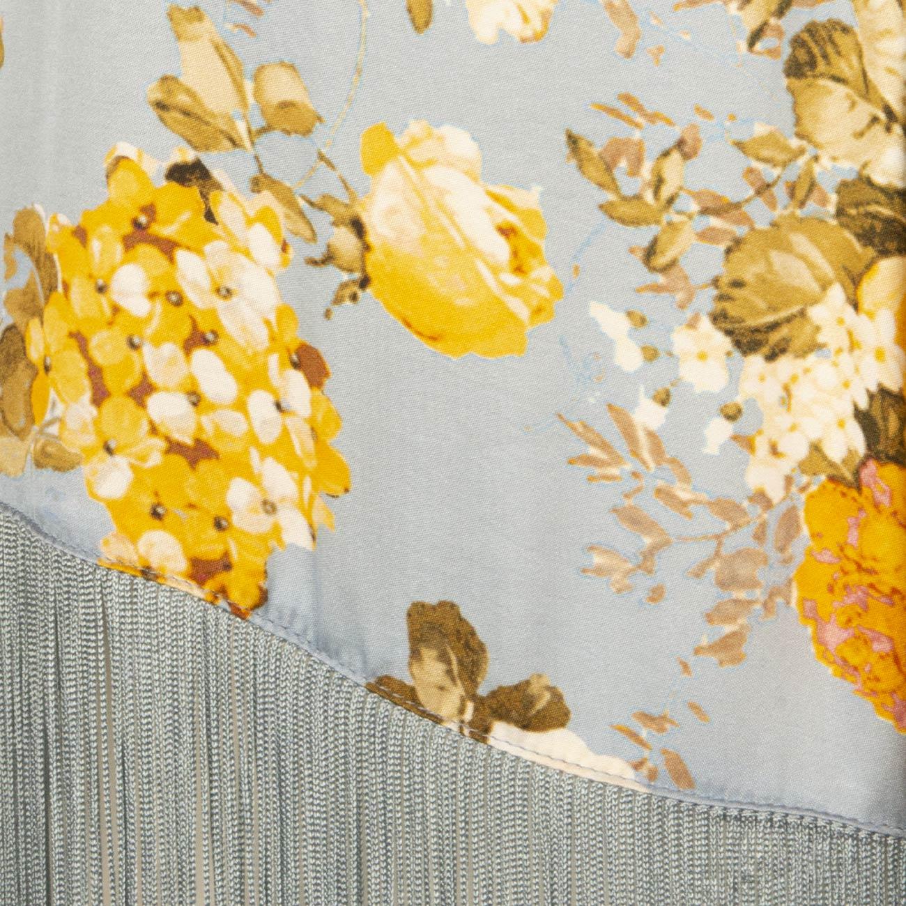 Top D. Scollo V Fant. Fiore Base Azz. Jucca J3712049/SF/36 POLINESIA 1798/AZZ. GIALLO JUCCA 