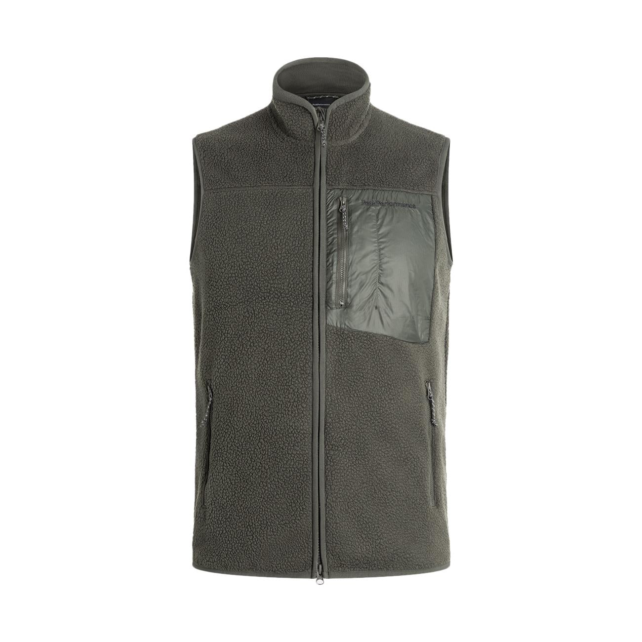 Gilet In Pile Uomo Olive Extreme G79710 020 OLIVE EXTREME PEAK PERFORMANCE 