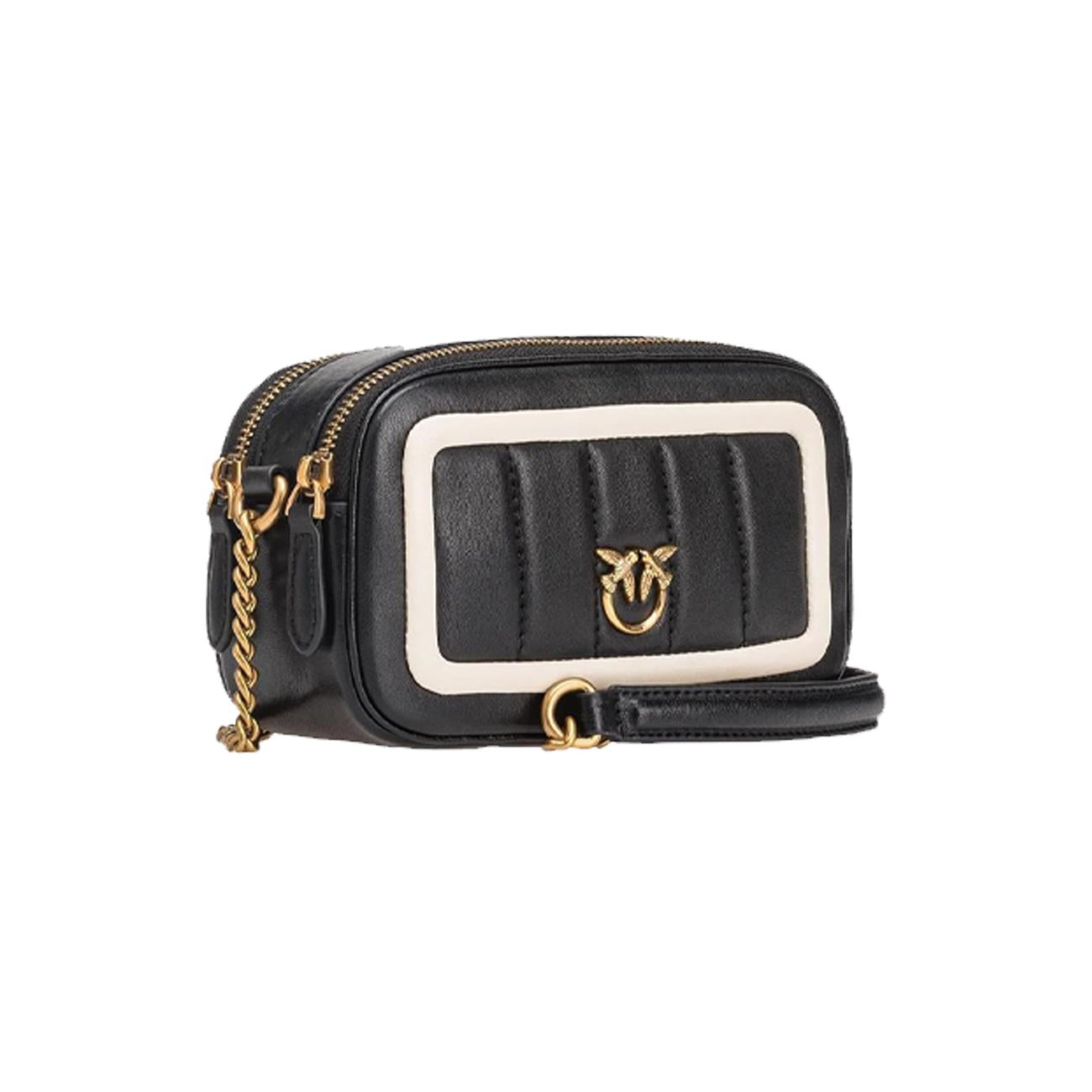 Camera Case Bicolor Quilt Donna Nero Bianco Antique 102810/A1F1 ZZ2Q NERO/BIANCO ANTIQUE PINKO BAGS 