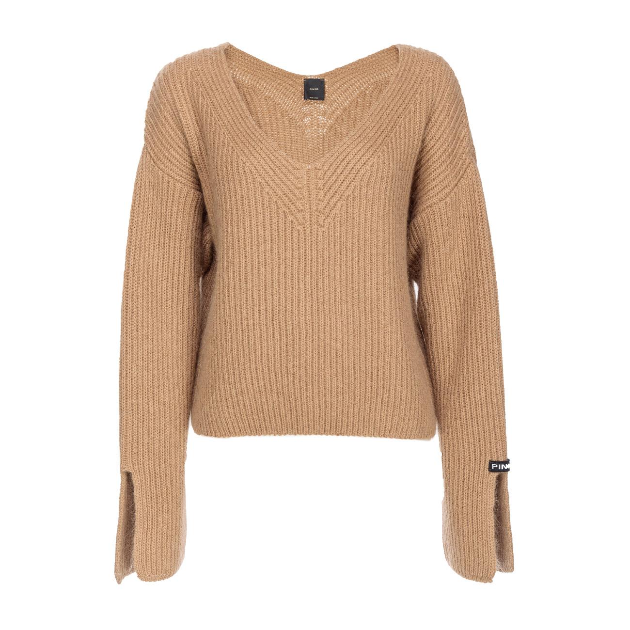 Maglia Korat Donna Beige Asinello 104492/A282 C99 BEIGE/ASINELLO PINKO 