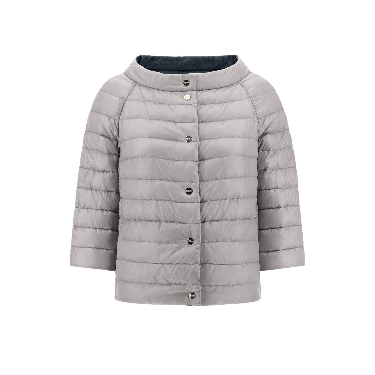 Piumino Corto Revers Donna Blue Grey PI0769D12017 9294 BLUE GREY HERNO 