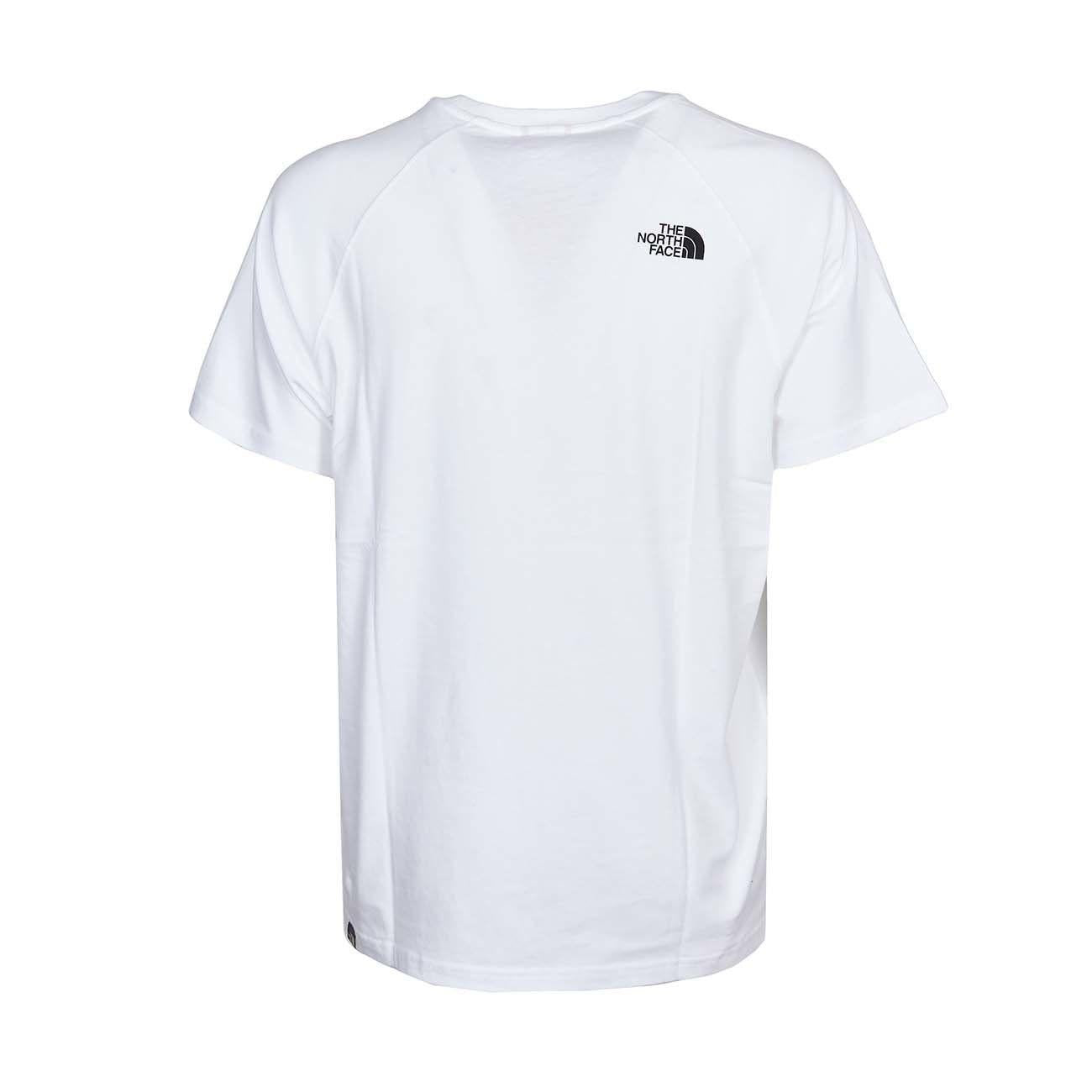 T-Shirt Redbox Con Manica Raglan Uomo Bianco Nero NF0A3BQO FN41BIANCO/NERO THE NORTH FACE 