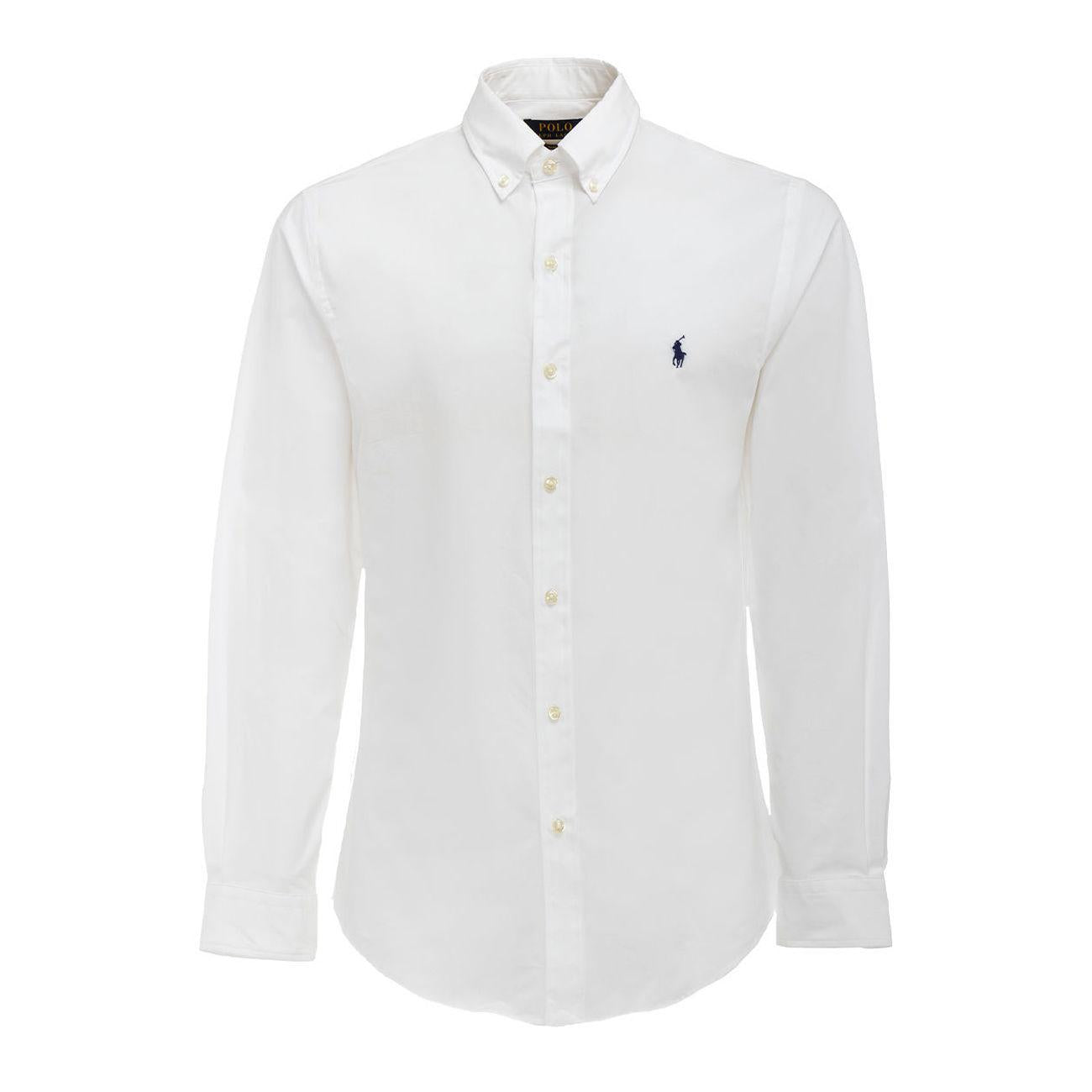 CAMICIA U. B.DOWN SLIM COT. STR. RALPH LAUREN 710832480 002 WHITE POLO RALPH LAUREN 