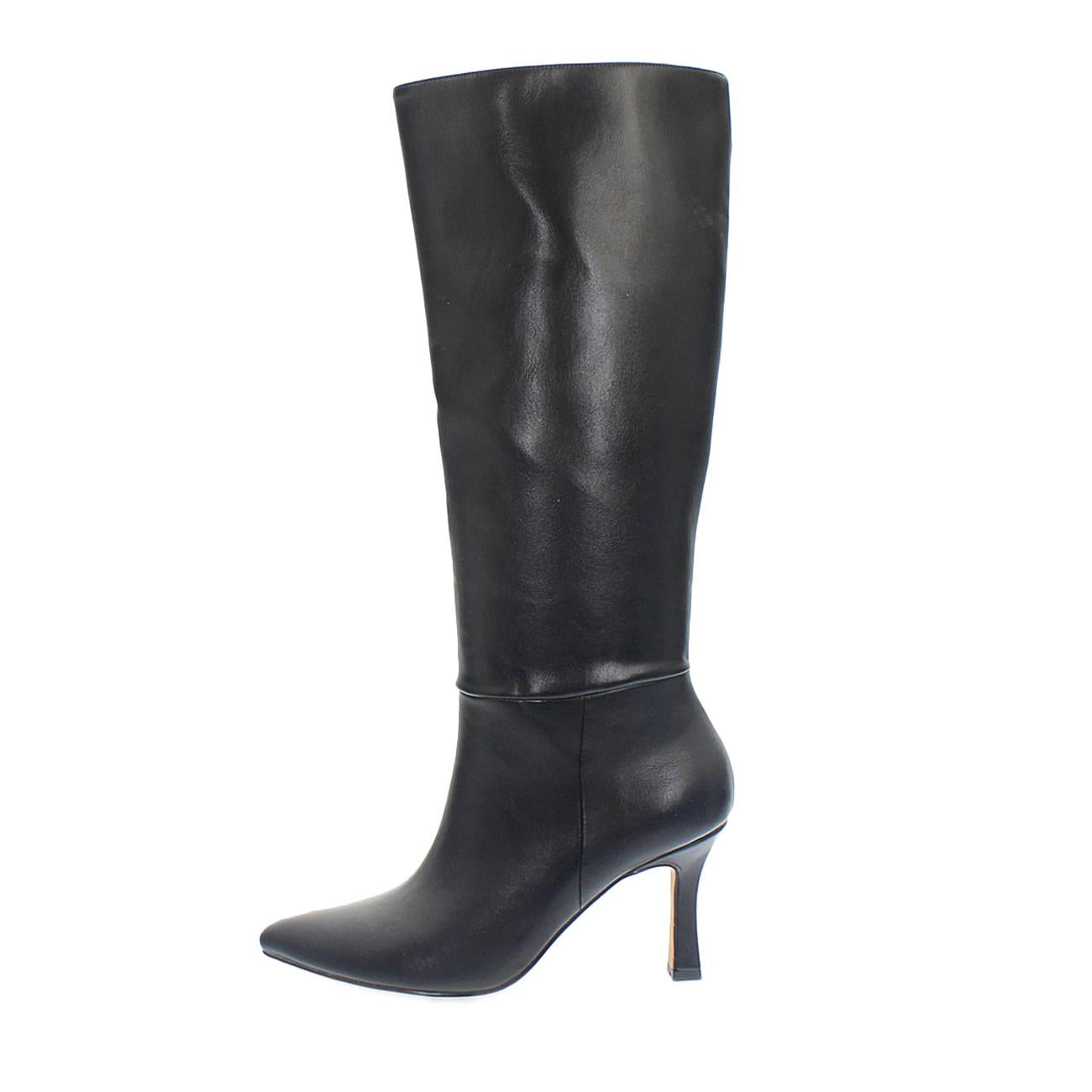 Stivali Alti Con Tacco E Gambale Lineare Donna Nero 8668 NERO KHARISMA 