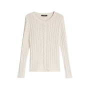 MAX MARA WEEKEND Pull Baschi In Filato Cordonetto Donna Avorio MM/53611927600 001AVORIO 