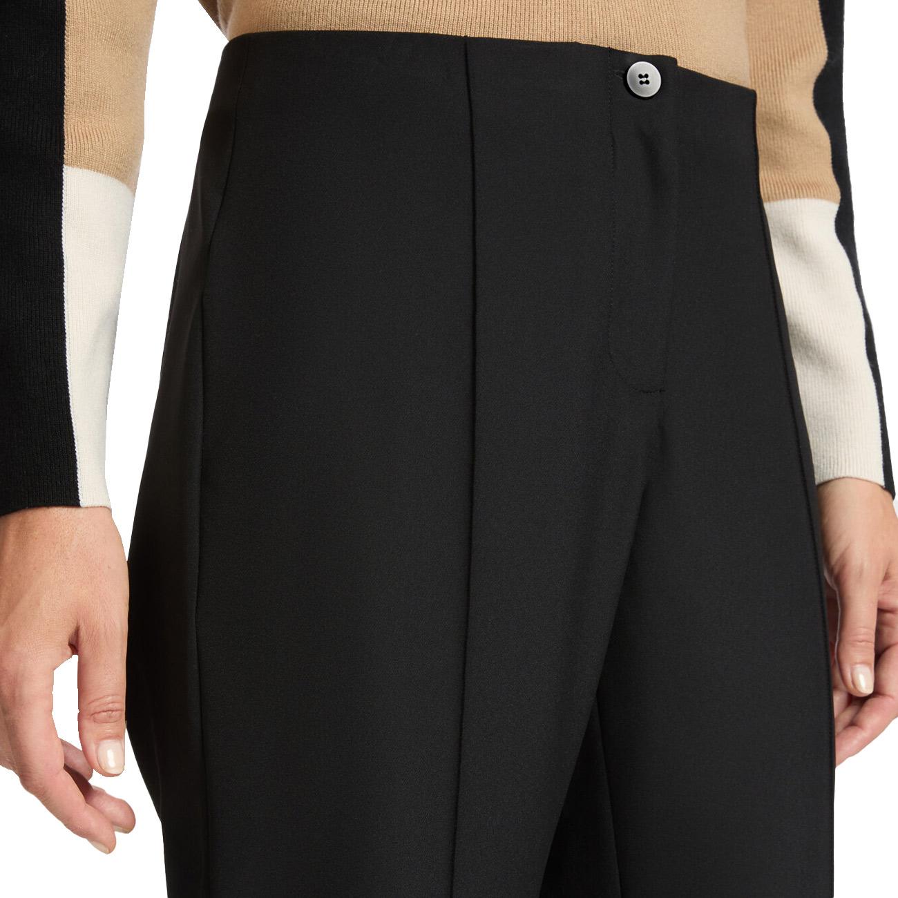 Pantalone Sigaretta In Tessuto Tecnico P150P000339N 033 NERO ELENA MIRO' 