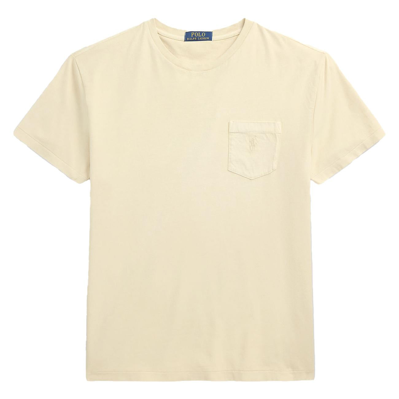 T-Shirt Personalizzata Slim Con Tasca Tinta Minerale 710969628 007 NATURAL POLO RALPH LAUREN 