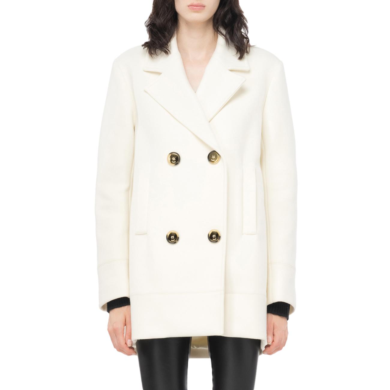 Cappotto Export Caban Donna Bianco Gelato Vaniglia 101675/A13X Z00 BIANCO-GELATO VANIGLIA PINKO 