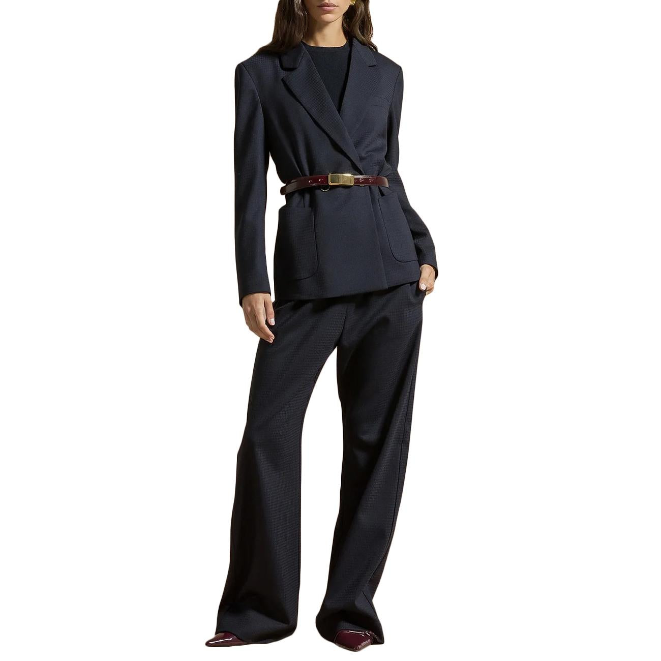 Giacca Lila Doppiopetto Con Spalline Imbottite LILA 2513 900 NERO CRUNA 