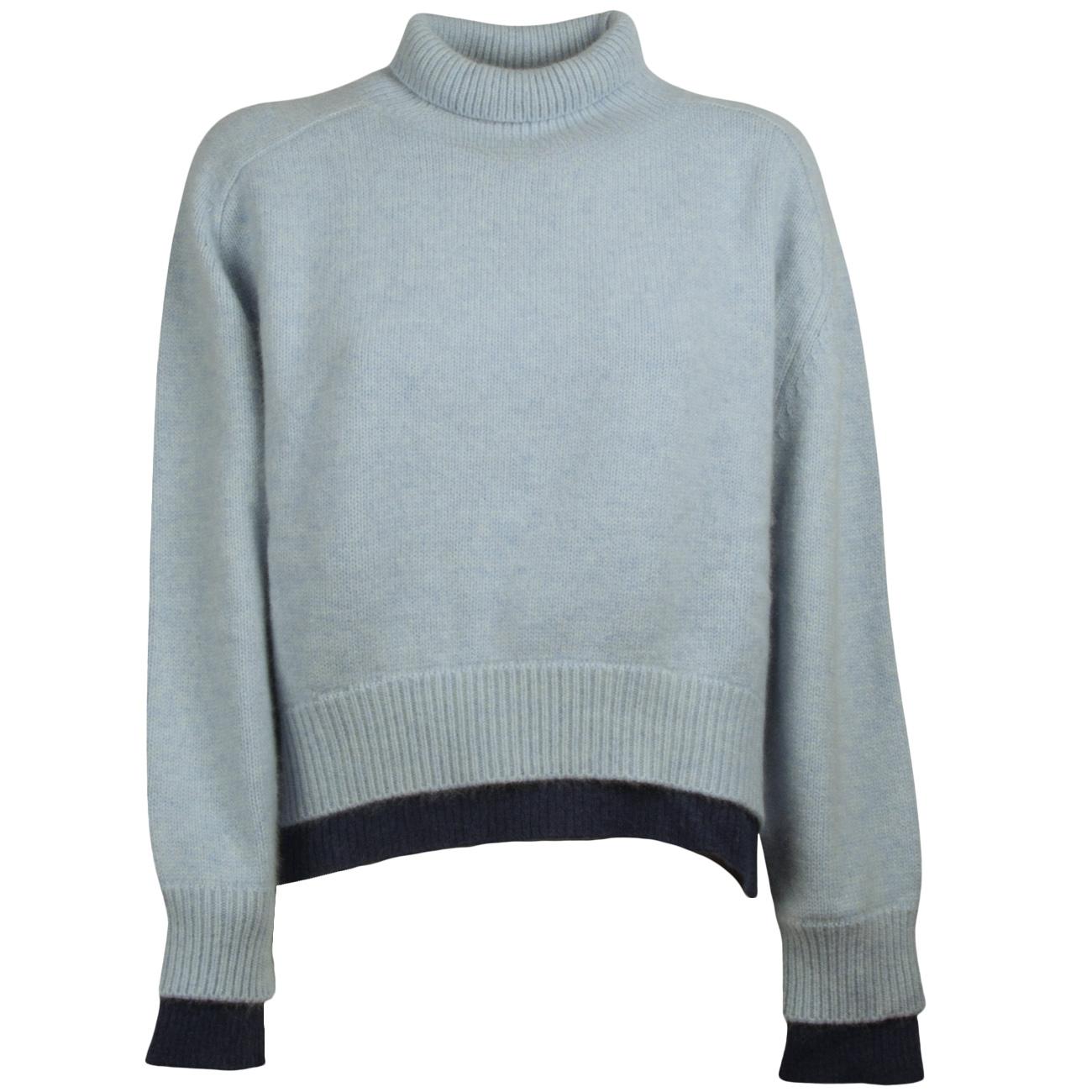 Pullover a collo alto MHE180 33 BLU CIELO MA PETITE CAPSULE 