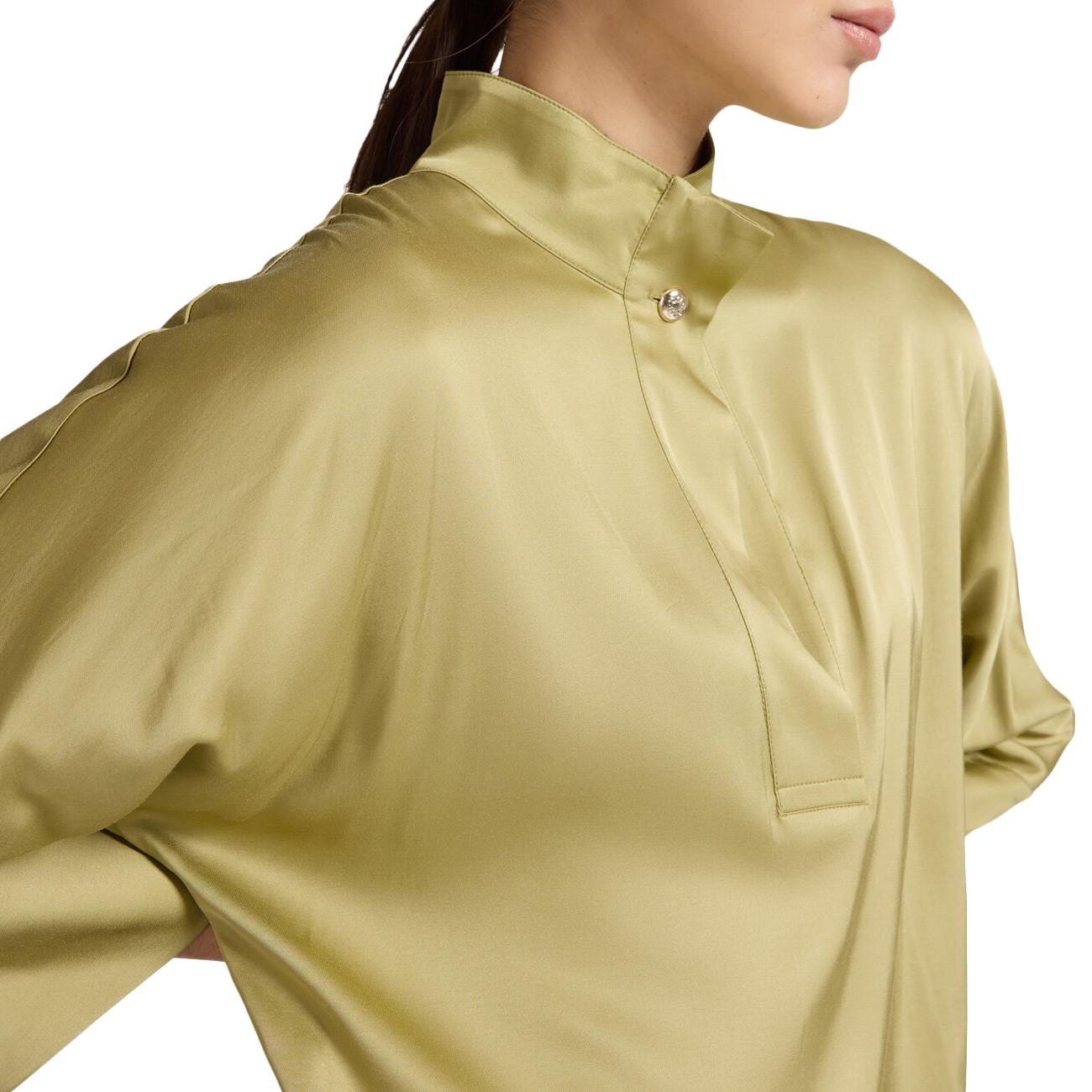 Camicia In Raso 2153Z000038N 0A5 AVOCADO ELENA MIRO' 