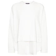 Felpa Effetto Layering G883Z000537N 011 OFF WHITE ELENA MIRO' 