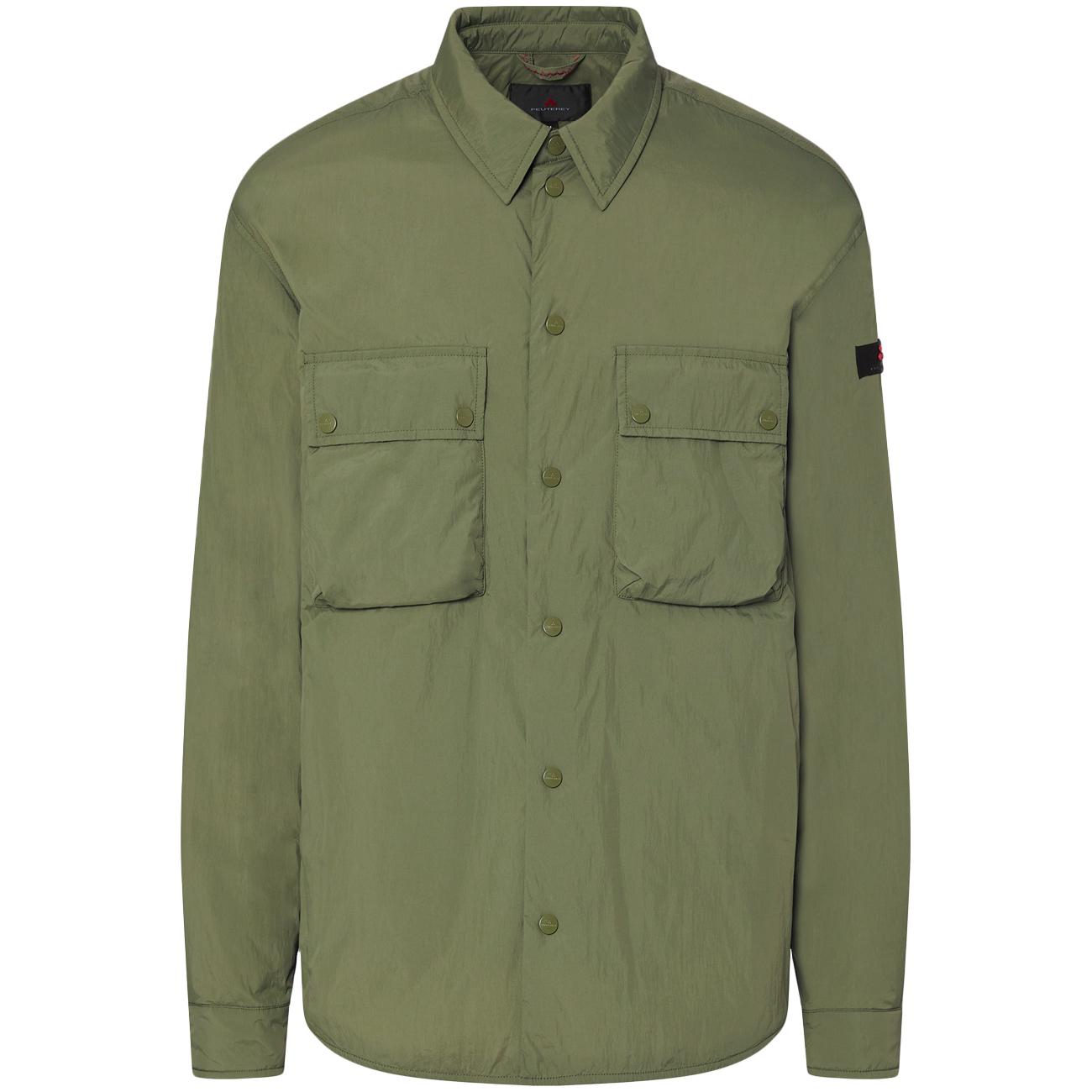 Overshirt Pawan In Tela Di Nylon PEU5787 01181986 471 VERDE MILITARE PEUTEREY 