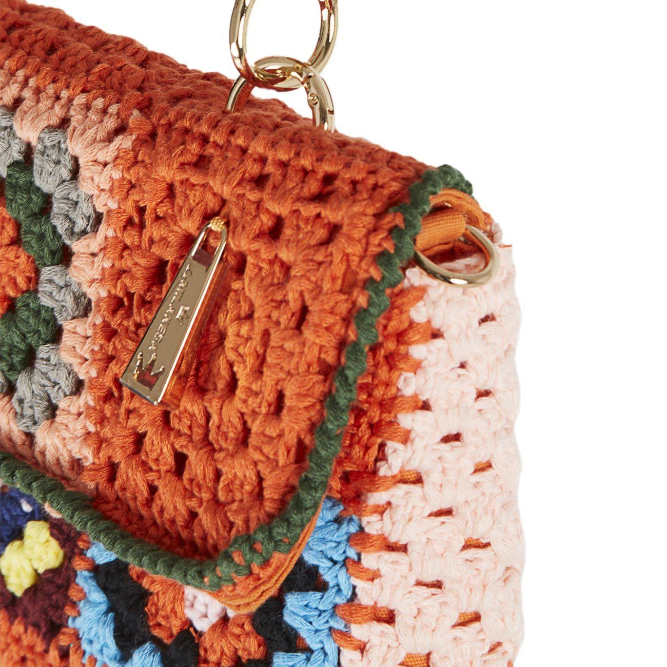 BORSA D. NOTO CLUNCH DI LANA  MULTICOLOR SOTTILE SMALL LM NOTS MULTICOLOR LA MILANESA 