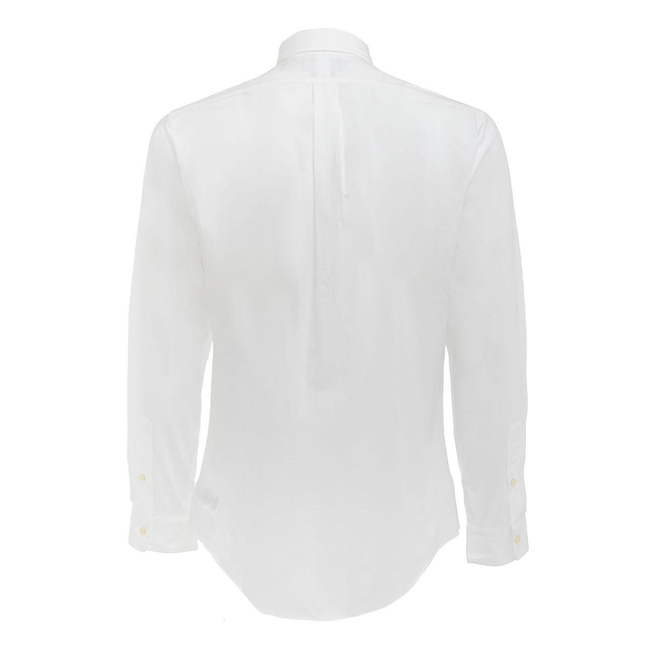 CAMICIA U. B.DOWN SLIM COT. STR. RALPH LAUREN 710832480 002 WHITE POLO RALPH LAUREN 