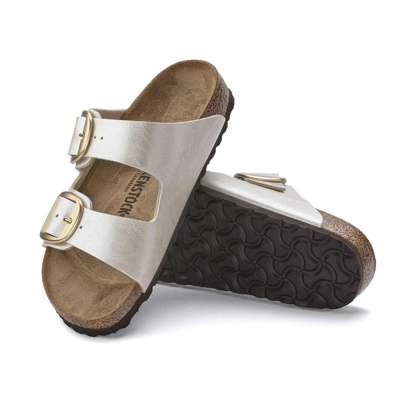 Ciabatta Arizona Big Buckle Birko-Flor 1020021 GRACEFUL PEARL WHITE BIRKENSTOCK 