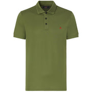 Polo Mezzola 02 In Piqué Di Cotone Stretch PEU5471 99012182 471 VERDE MILITARE PEUTEREY 