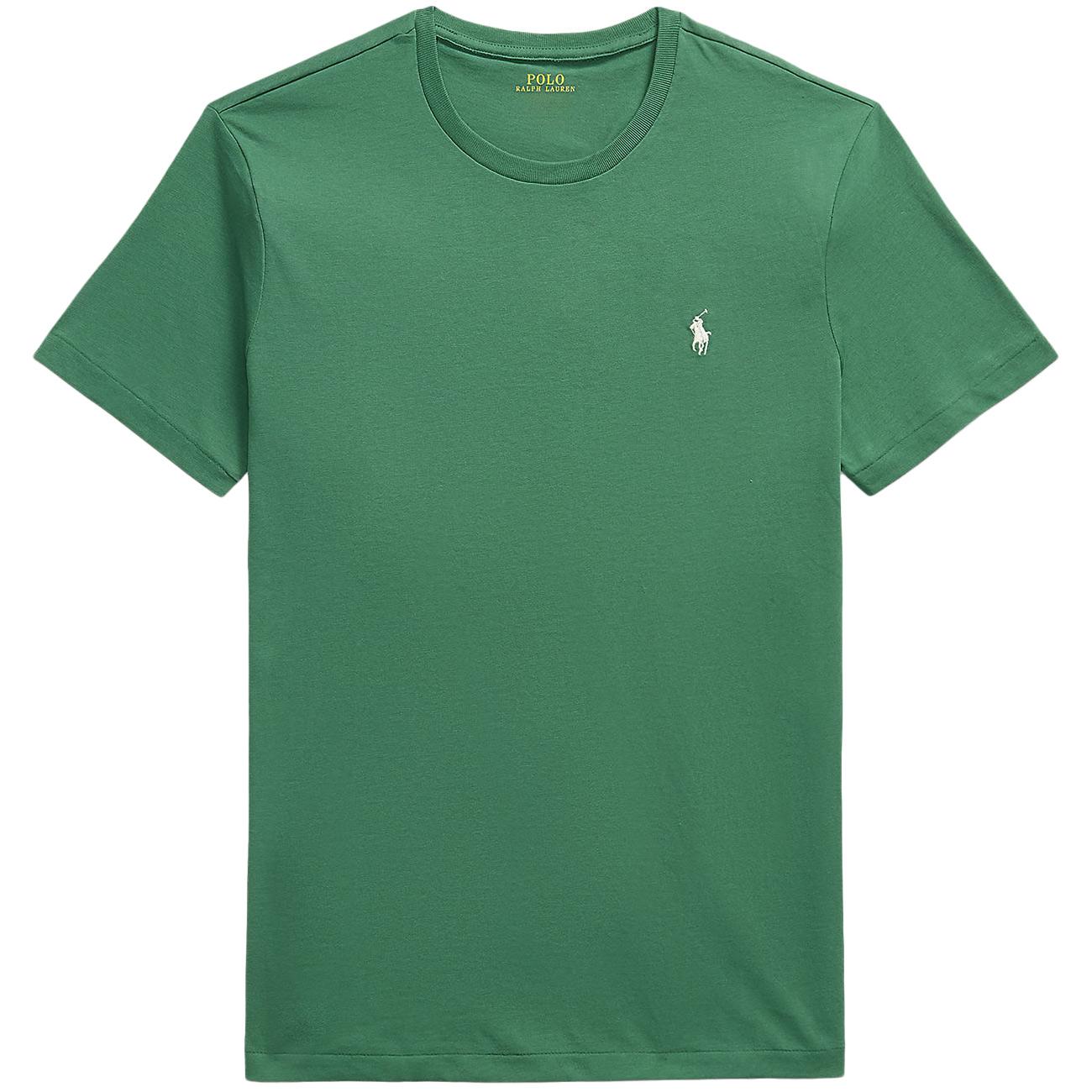 T-shirt Skin-Fit 710671438 422 ANTIQUE GREEN/CREAM POLO RALPH LAUREN 