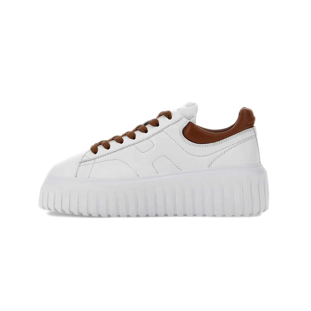 Sneakers H-Stripes Donna Bianco Cuoio HXW6450FC60LE90446 BIANCO/CUOIO HOGAN 
