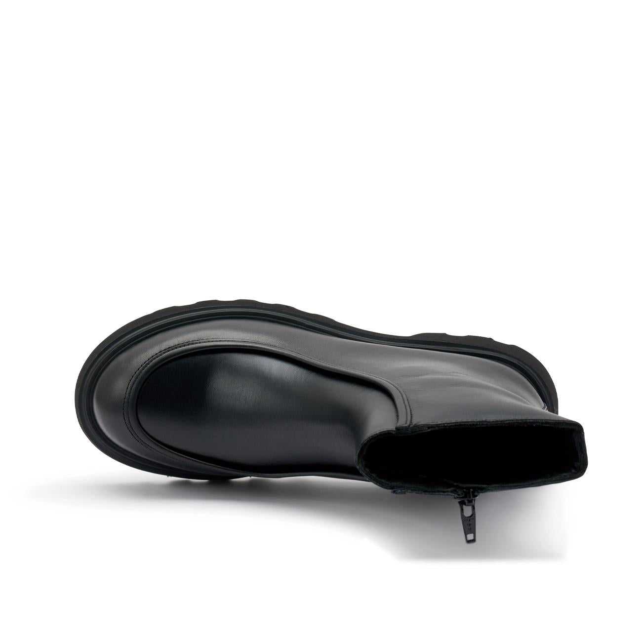 Tronchetto Zip In Pelle Donna Nero 85N6 NERO FRAU 