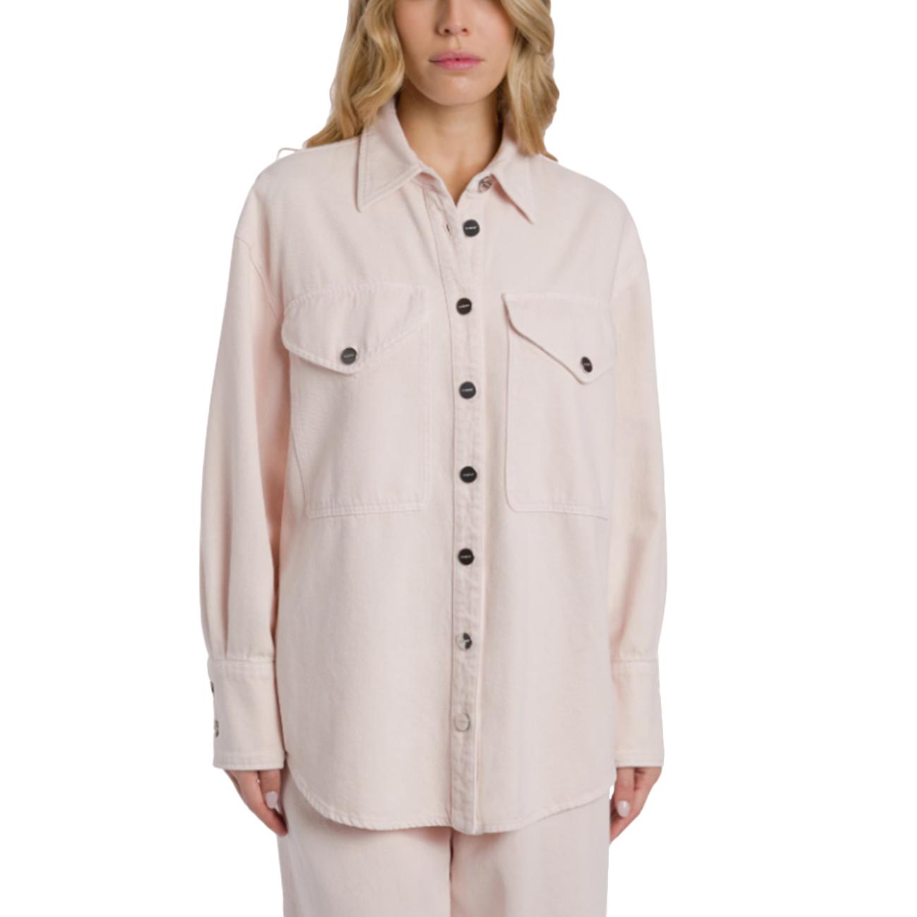 DONDUP Camicia Over In Bull Fisso DC460 BF0018 MB8 511 ROSINO 