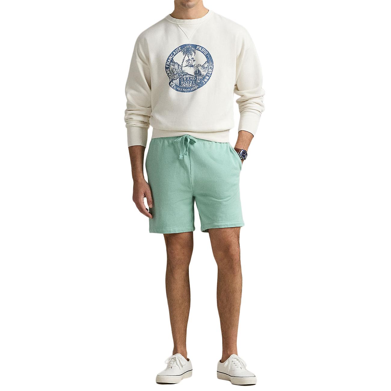 Shorts Loopback In Pile Leggero Uomo Celadon 710934602 005 CELADON POLO RALPH LAUREN 