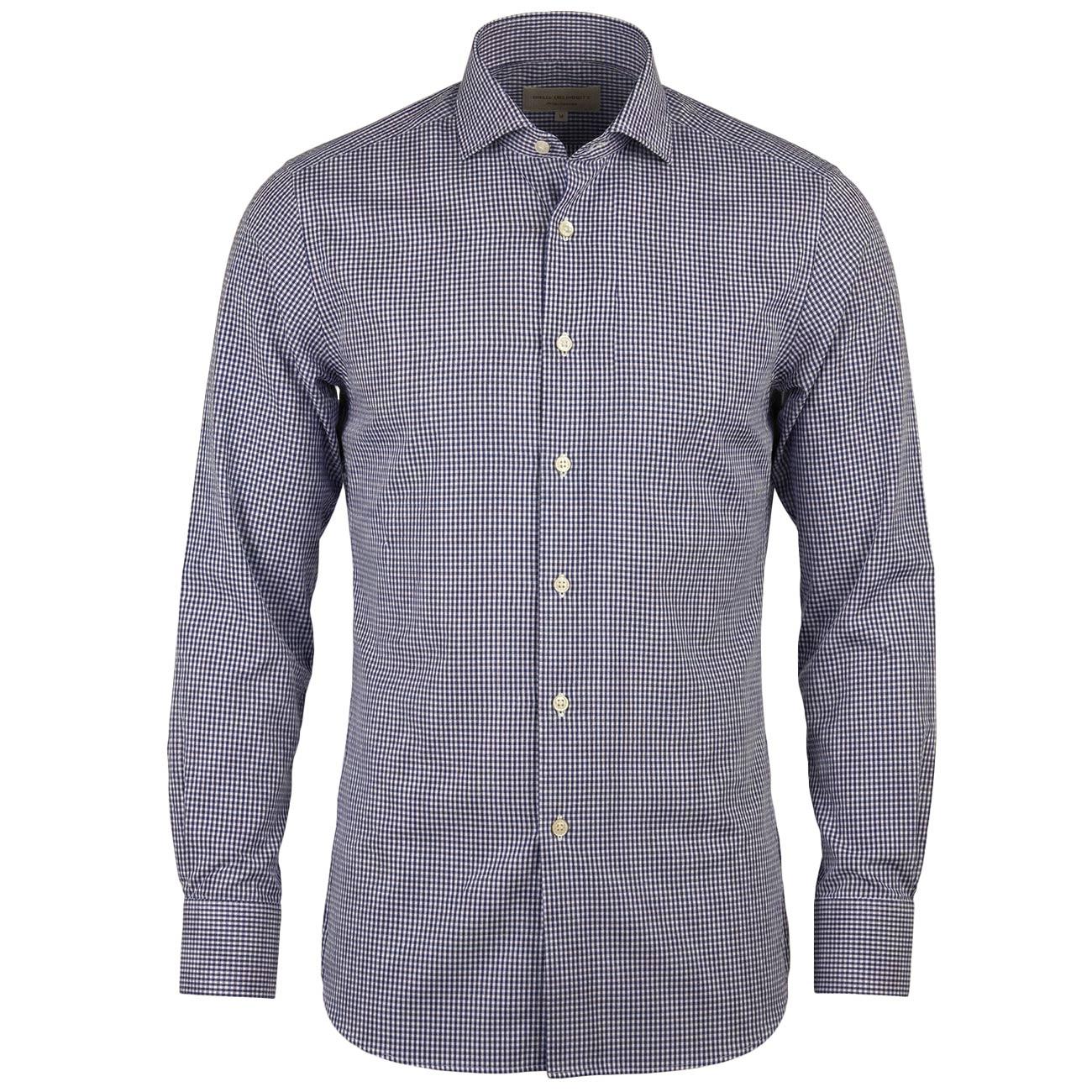 Camicia Rigata Con Collo Francese UB5FUR QE4 BIANCO/BLU GUGLIELMINOTTI 