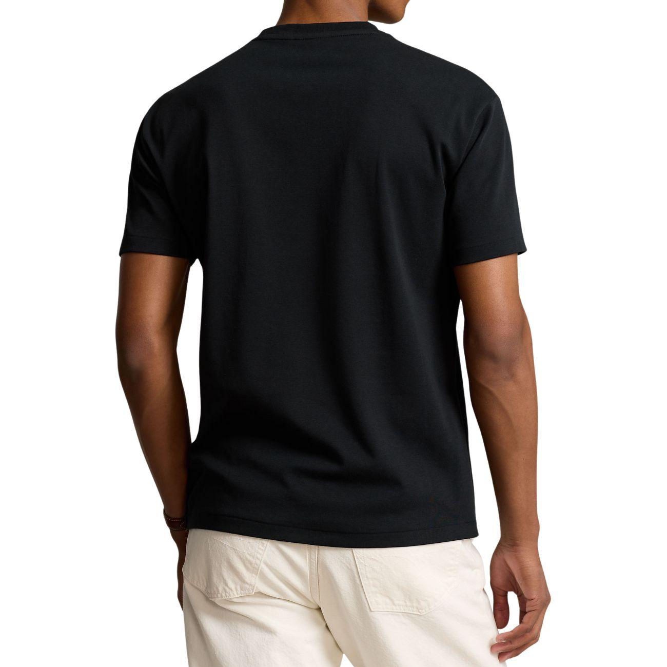 T-Shirt In Cotone Custom Slim Fit Uomo Polo Black 710740727 001 POLO BLACK POLO RALPH LAUREN 